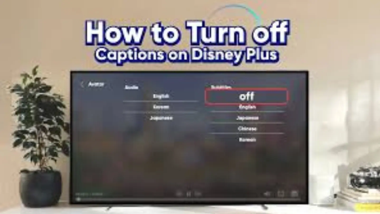 how to get captions on disney plus