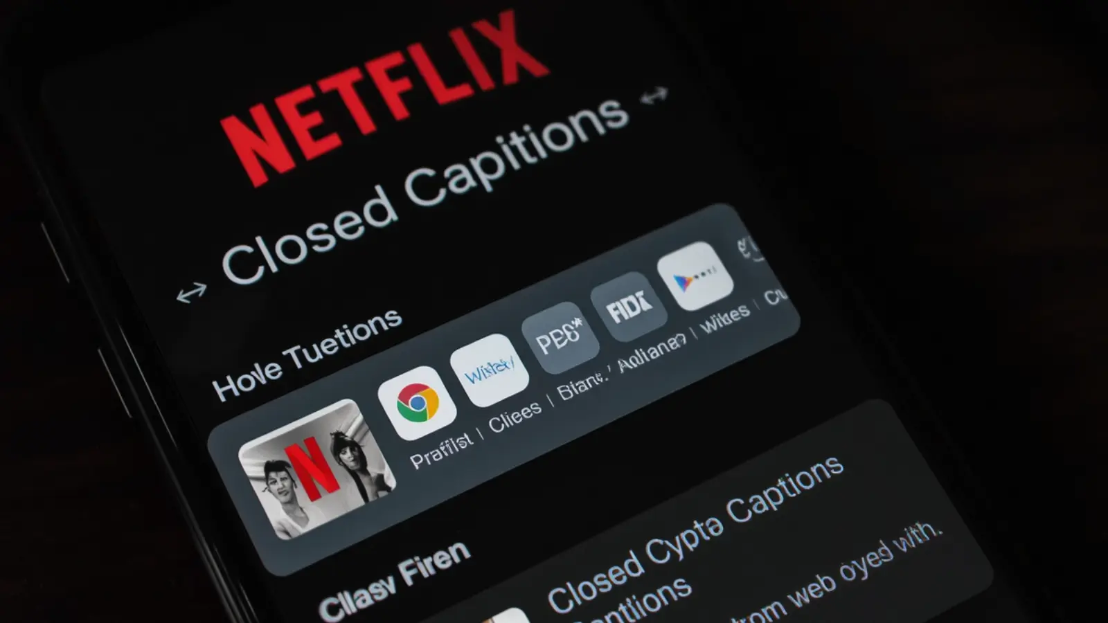 how to turn on closed captions on netflix