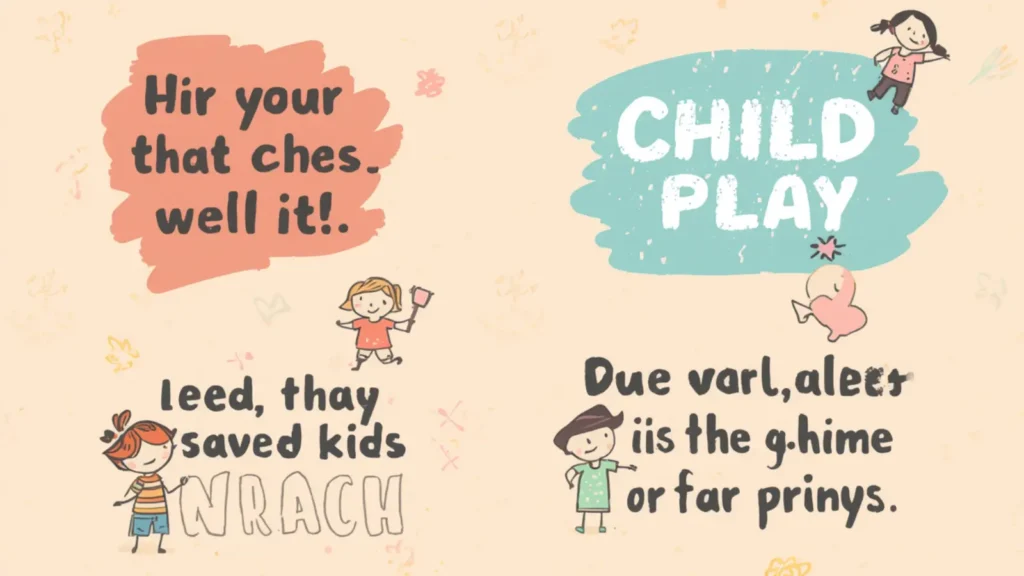 caption cute child play quotes