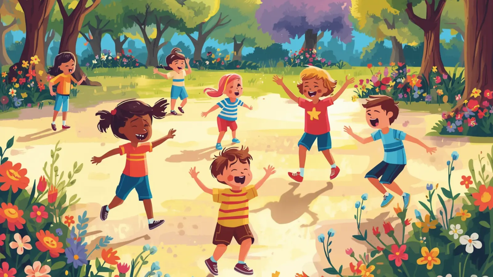 caption for kids playing