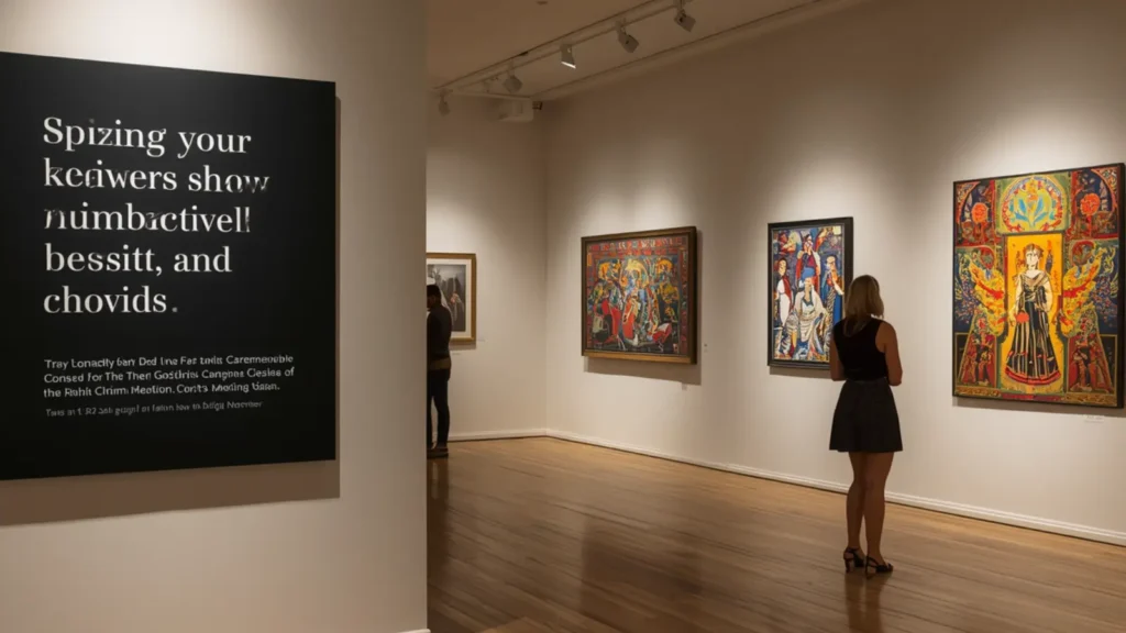 captions for art exhibition