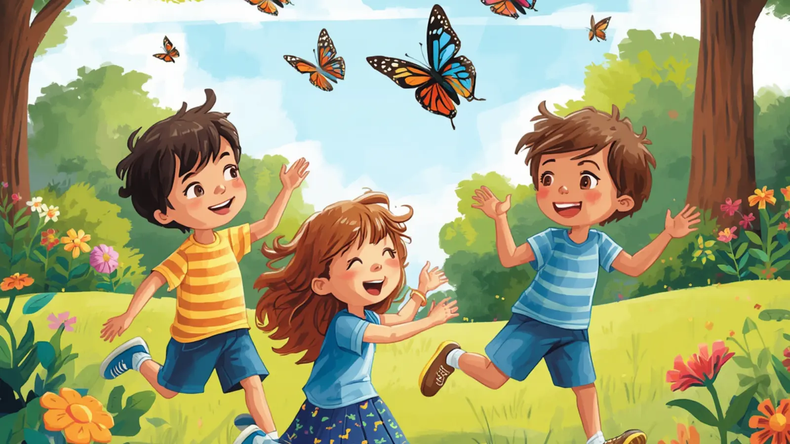 kids playing caption