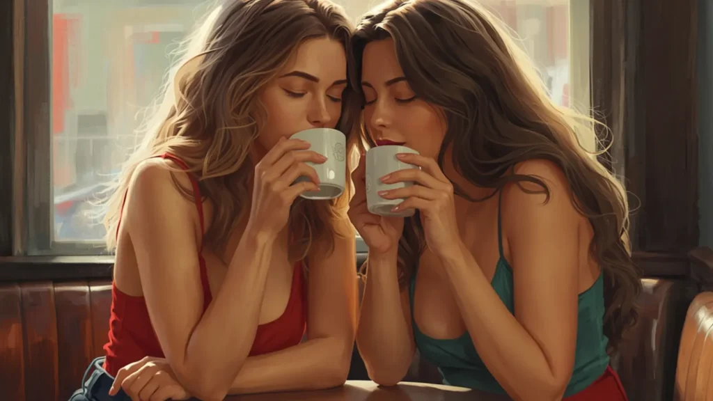 lesbian caption porn