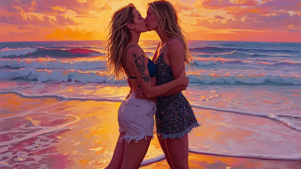 lesbian porn captions