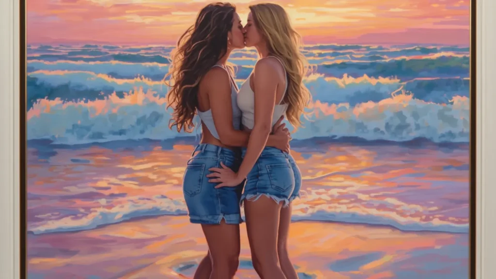 lesbian porn captions