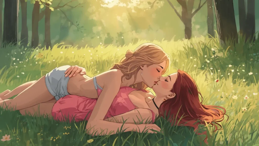 lesbian porn with captions