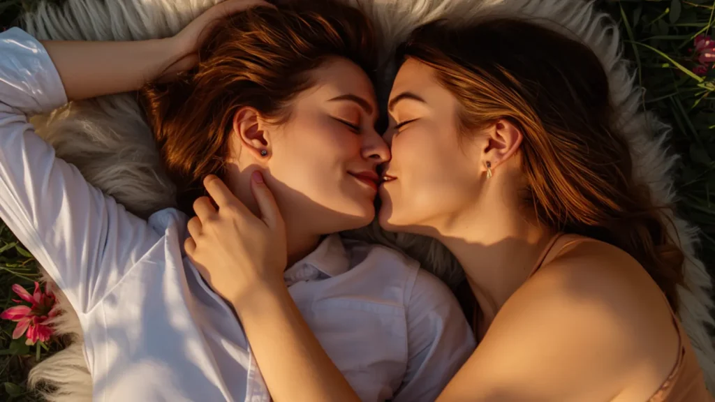 lesbian porn with captions