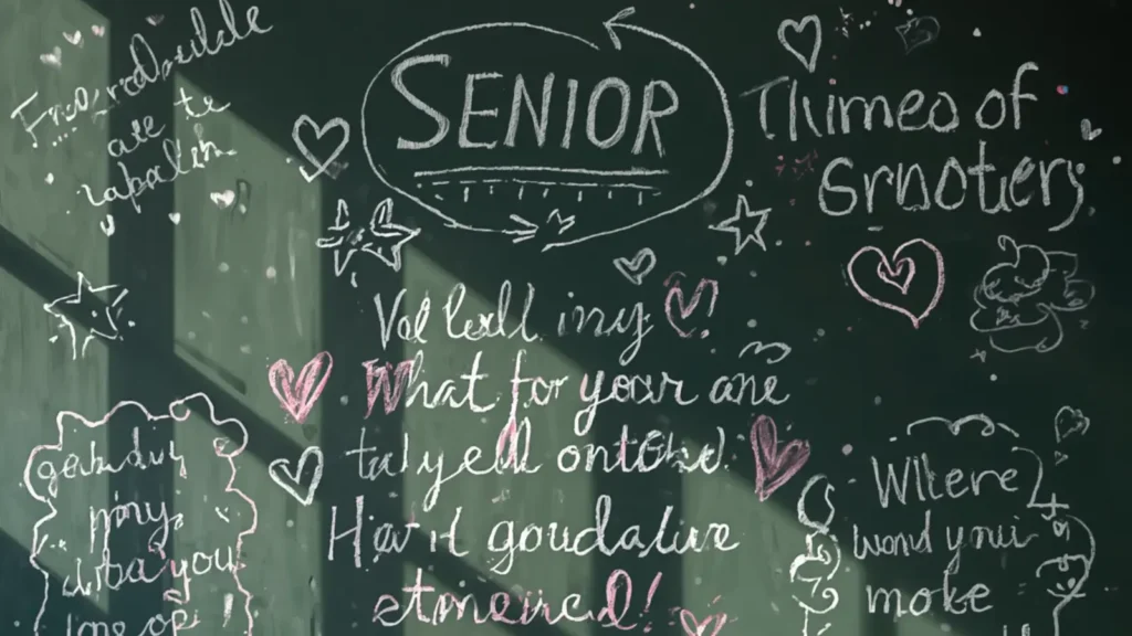 senior year captions