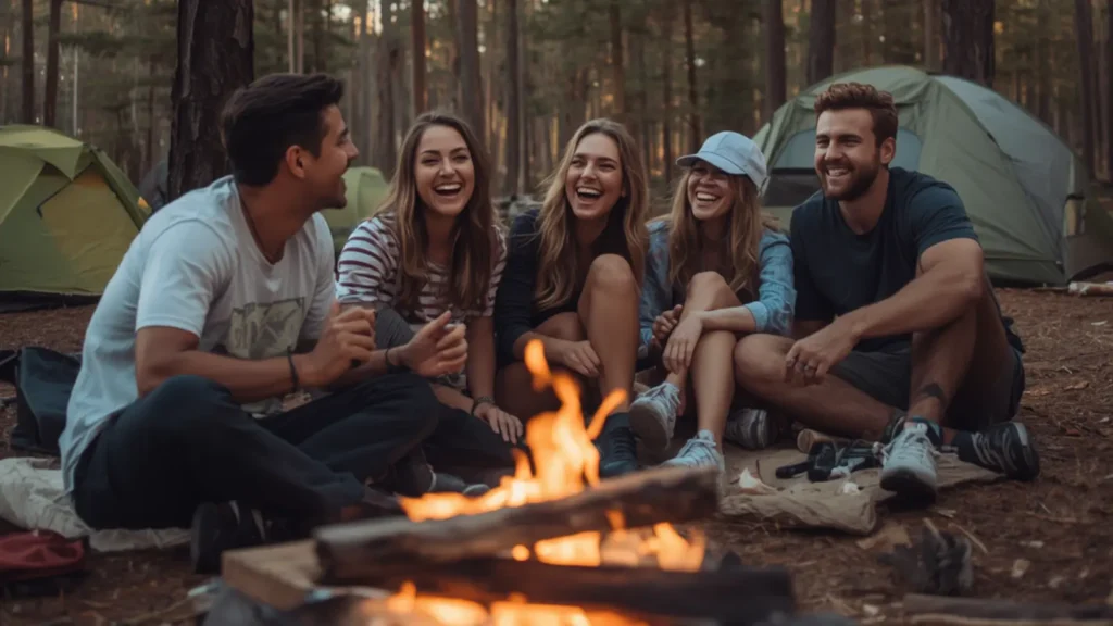 camping captions