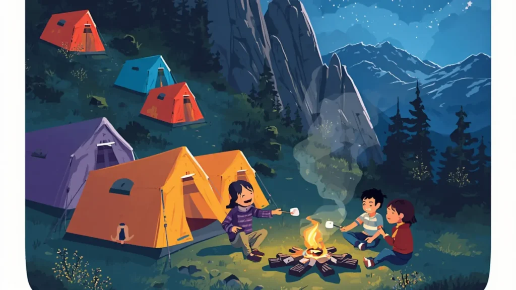 camping captions