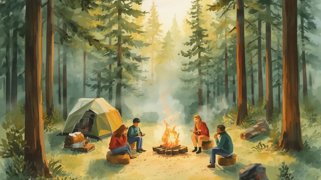 camping captions