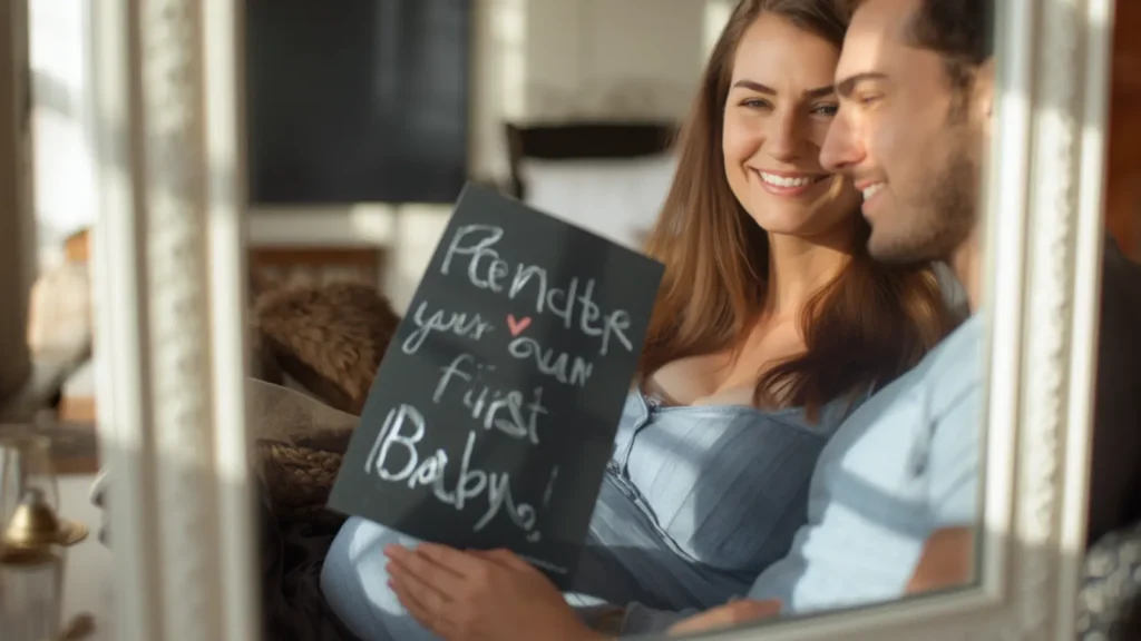pregnancy announcement captions first baby