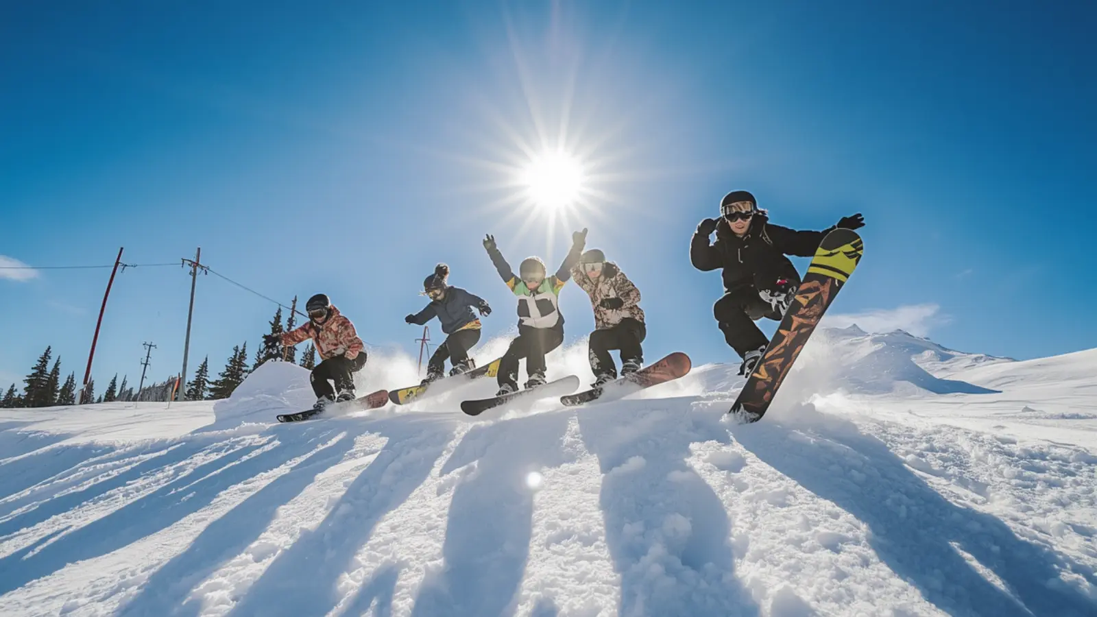 snowboarding captions